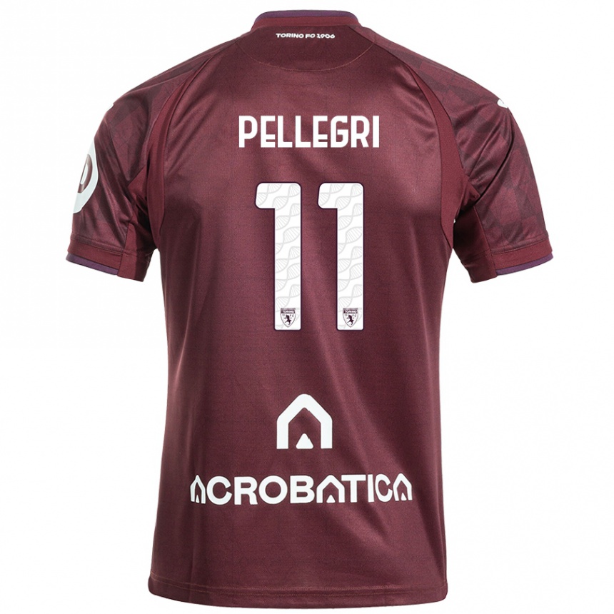 Kids Football Pietro Pellegri #11 Maroon White Home Jersey 2024/25 T-Shirt Canada