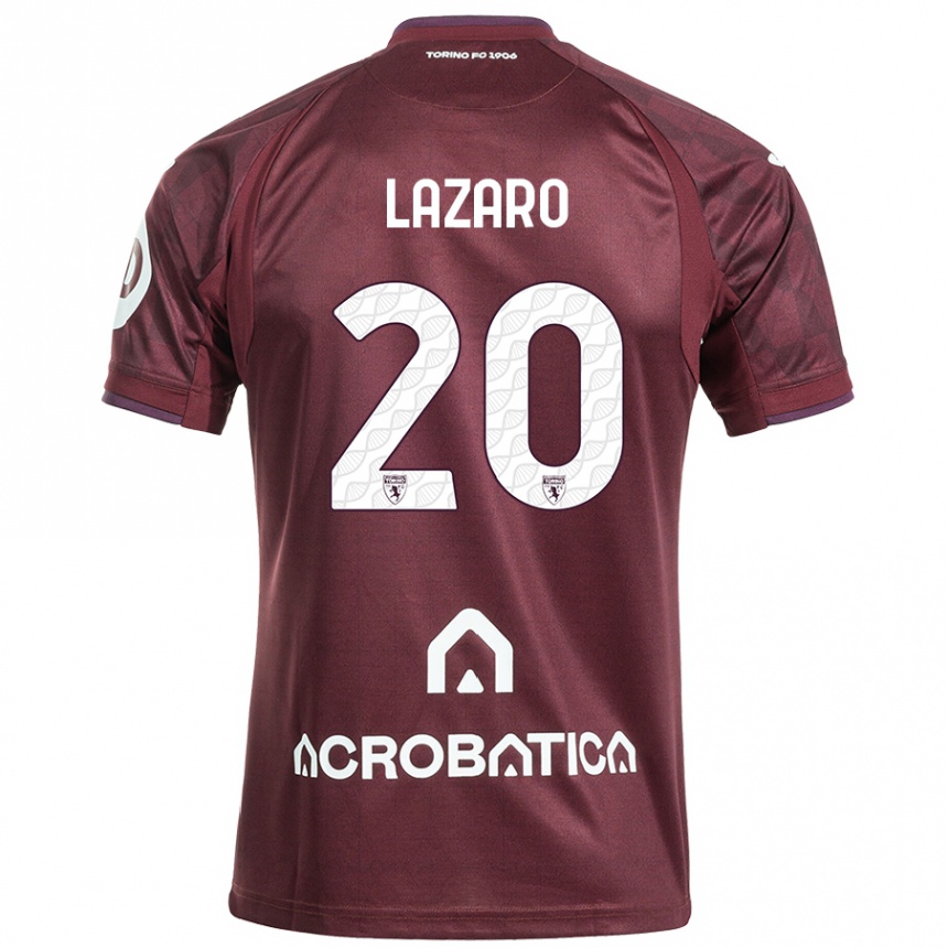 Kids Football Valentino Lazaro #20 Maroon White Home Jersey 2024/25 T-Shirt Canada