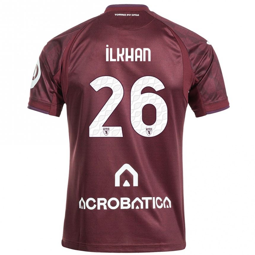 Kids Football Emirhan İlkhan #26 Maroon White Home Jersey 2024/25 T-Shirt Canada