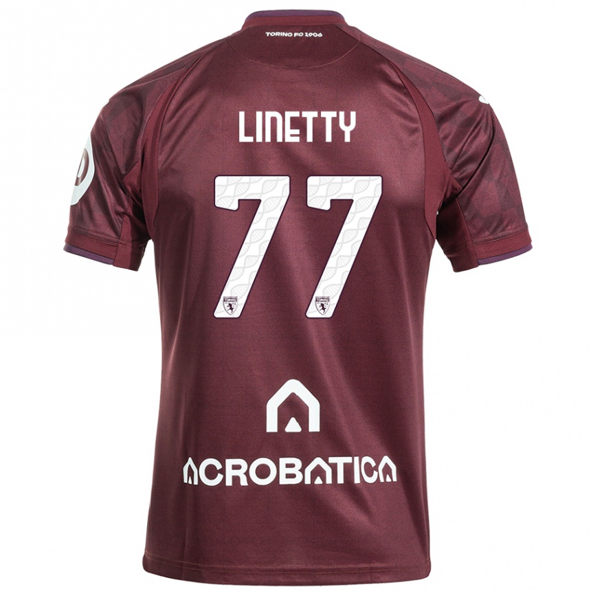 Kids Football Karol Linetty #77 Maroon White Home Jersey 2024/25 T-Shirt Canada