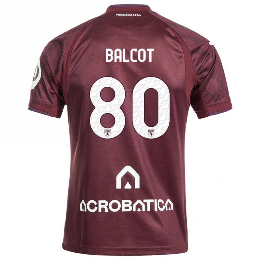 Kids Football Côme Bianay Balcot #80 Maroon White Home Jersey 2024/25 T-Shirt Canada