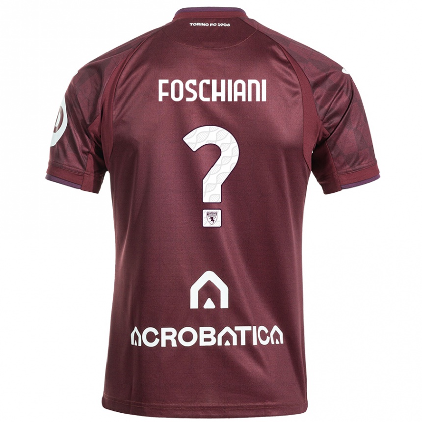 Enfant Football Maillot Francesco Foschiani #0 Bordeaux Blanc Tenues Domicile 2024/25 Canada