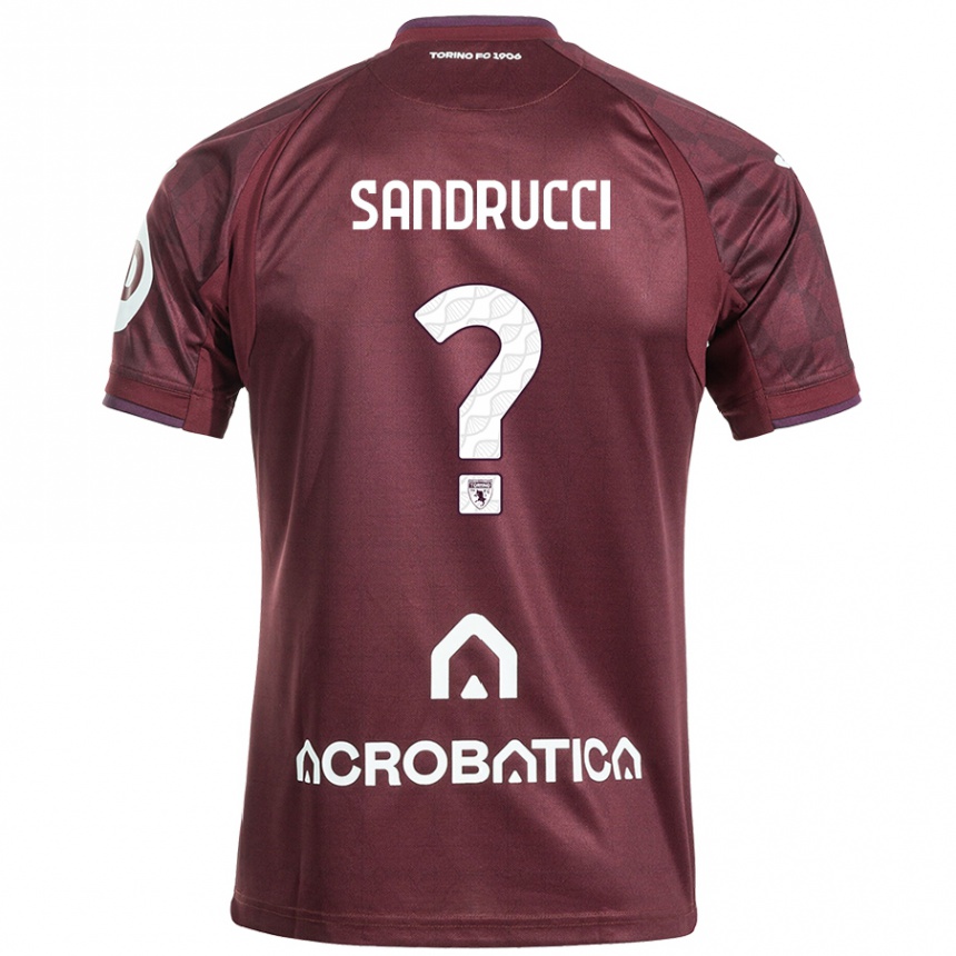 Kids Football Romeo Sandrucci #0 Maroon White Home Jersey 2024/25 T-Shirt Canada