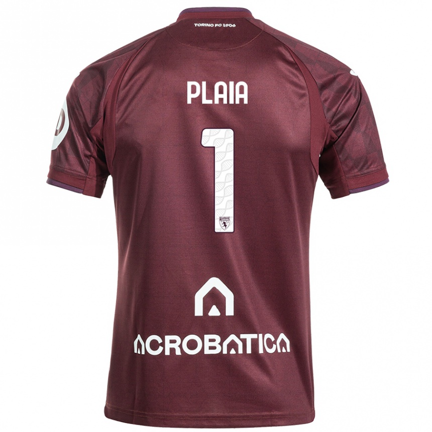 Kids Football Francesco Plaia #1 Maroon White Home Jersey 2024/25 T-Shirt Canada