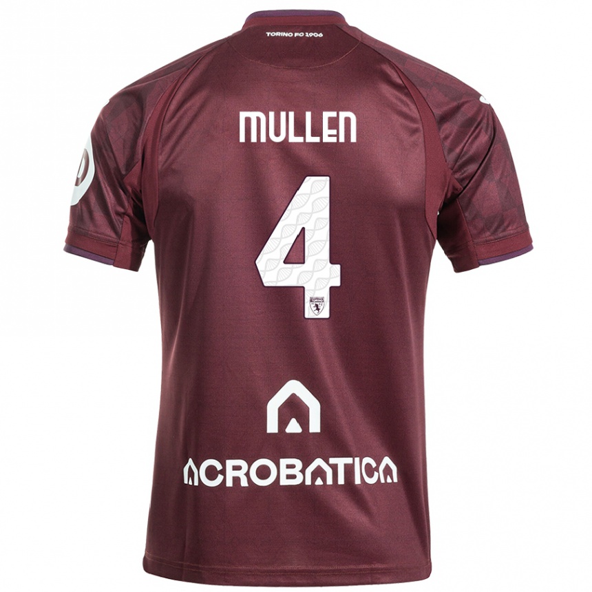 Kids Football Senan Mullen #4 Maroon White Home Jersey 2024/25 T-Shirt Canada