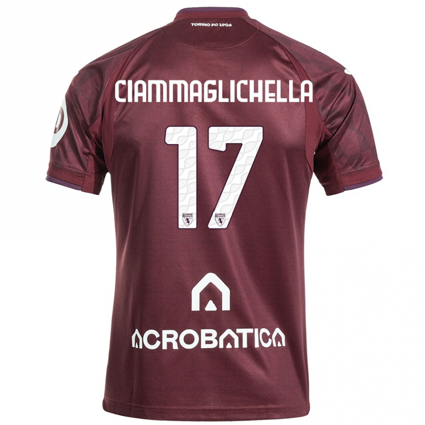 Kids Football Aaron Ciammaglichella #17 Maroon White Home Jersey 2024/25 T-Shirt Canada