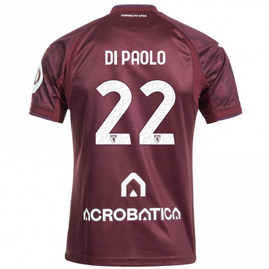 Enfant Football Maillot Sebastiano Di Paolo #22 Bordeaux Blanc Tenues Domicile 2024/25 Canada