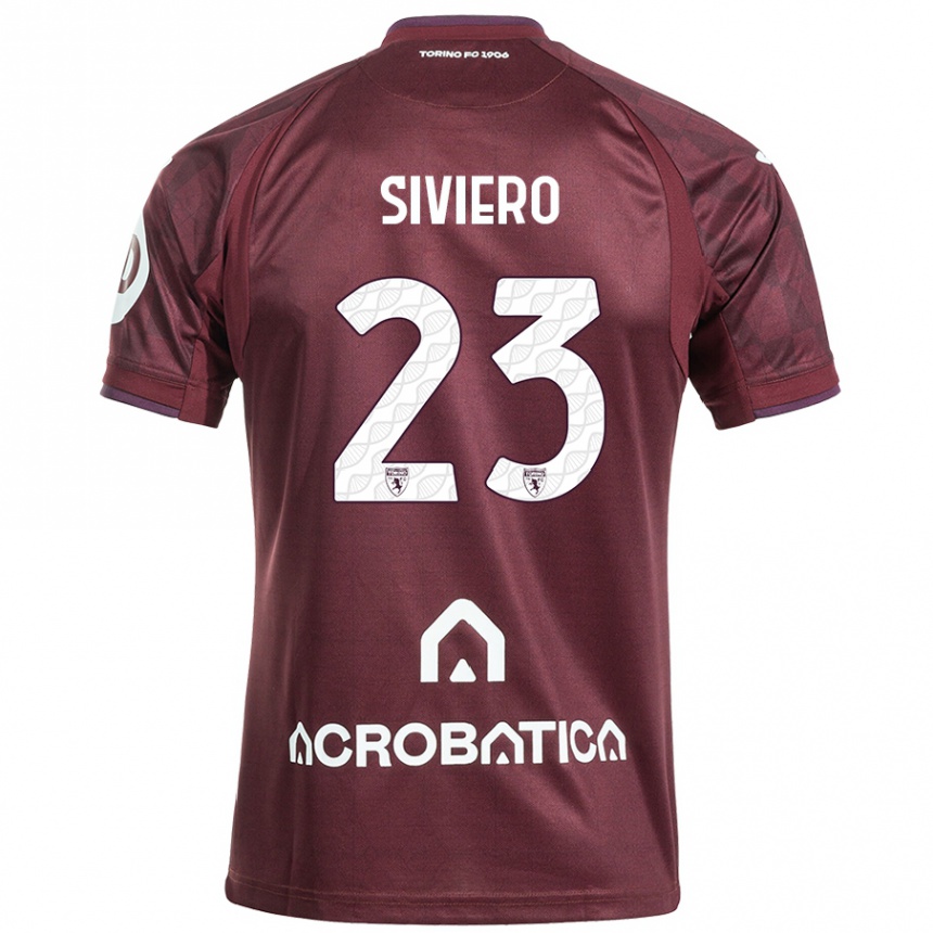 Kids Football Lapo Siviero #23 Maroon White Home Jersey 2024/25 T-Shirt Canada