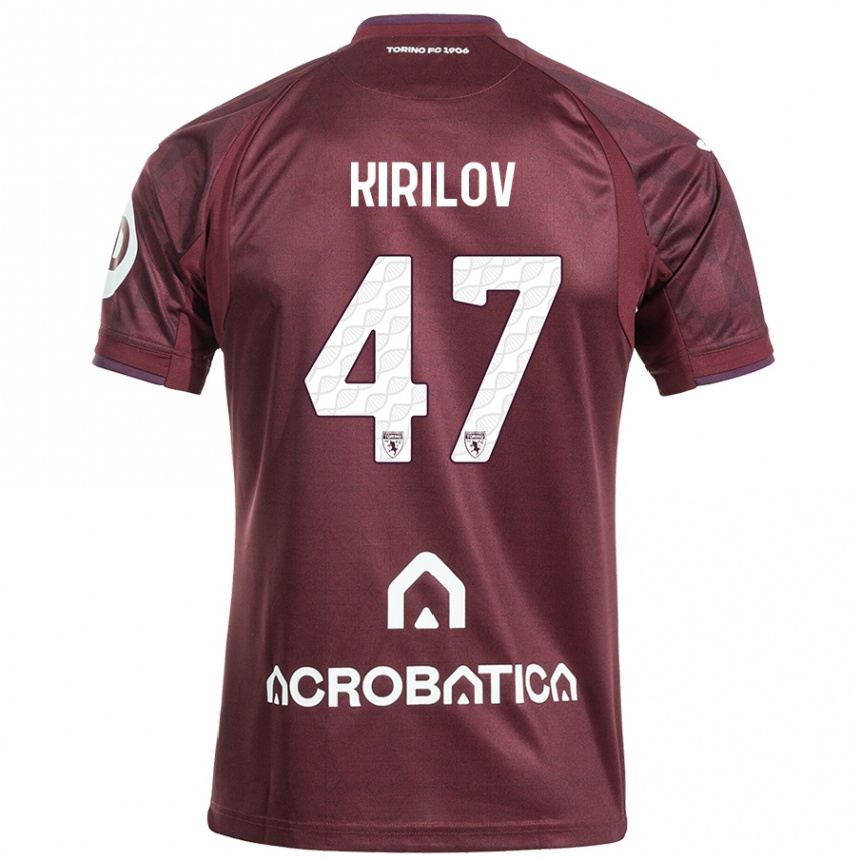 Kids Football Martin Kirilov #47 Maroon White Home Jersey 2024/25 T-Shirt Canada