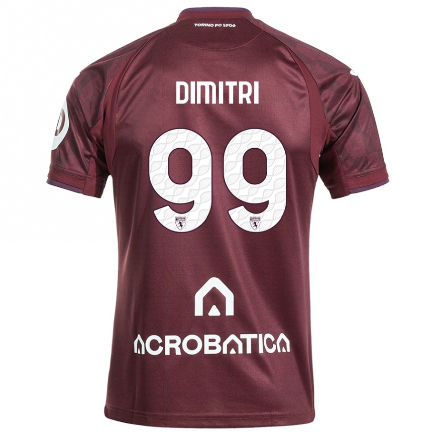 Kids Football Matteo Dimitri #99 Maroon White Home Jersey 2024/25 T-Shirt Canada