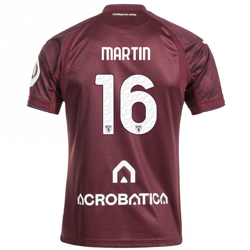 Kids Football Francesca Martin #16 Maroon White Home Jersey 2024/25 T-Shirt Canada