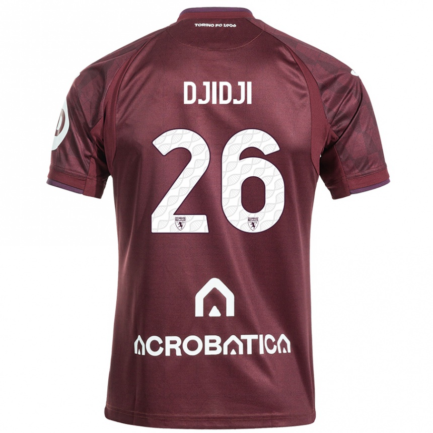 Enfant Football Maillot Koffi Djidji #26 Bordeaux Blanc Tenues Domicile 2024/25 Canada