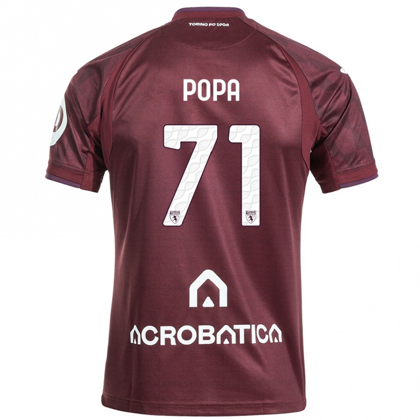 Kids Football Mihai Popa #71 Maroon White Home Jersey 2024/25 T-Shirt Canada