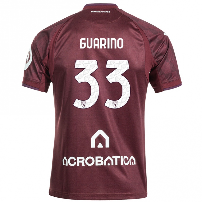 Kids Football Rita Guarino #33 Maroon White Home Jersey 2024/25 T-Shirt Canada