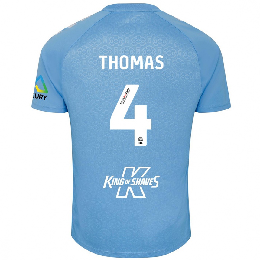 Kids Football Bobby Thomas #4 Blue White Home Jersey 2024/25 T-Shirt Canada