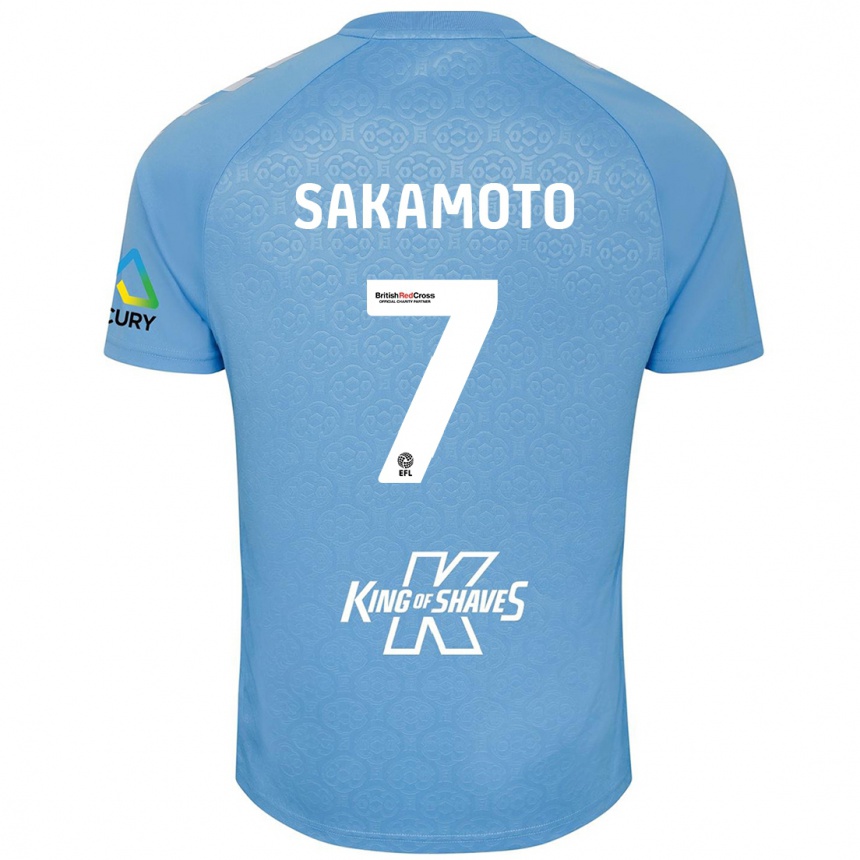 Enfant Football Maillot Tatsuhiro Sakamoto #7 Bleu Blanc Tenues Domicile 2024/25 Canada