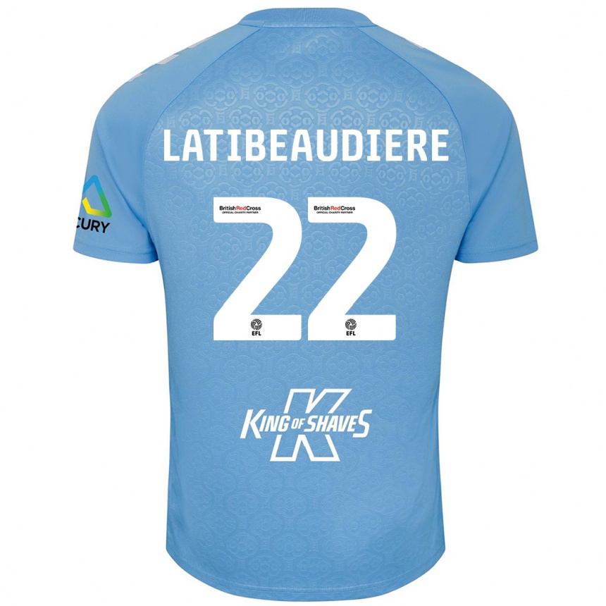 Kids Football Joel Latibeaudiere #22 Blue White Home Jersey 2024/25 T-Shirt Canada