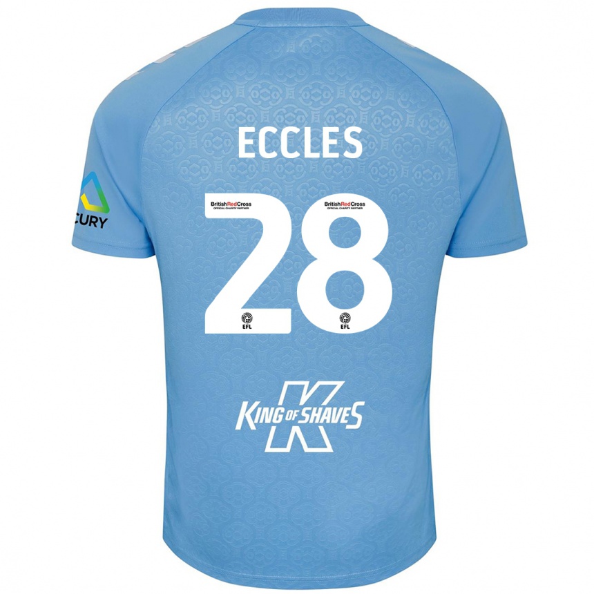 Enfant Football Maillot Josh Eccles #28 Bleu Blanc Tenues Domicile 2024/25 Canada