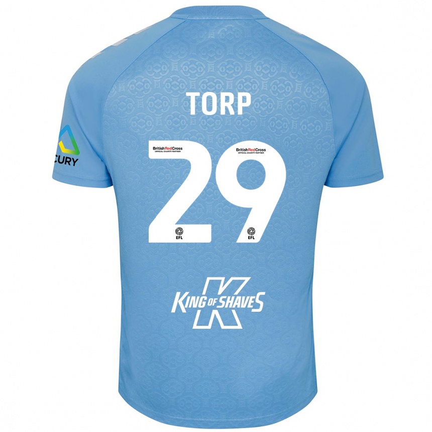 Kids Football Victor Torp #29 Blue White Home Jersey 2024/25 T-Shirt Canada