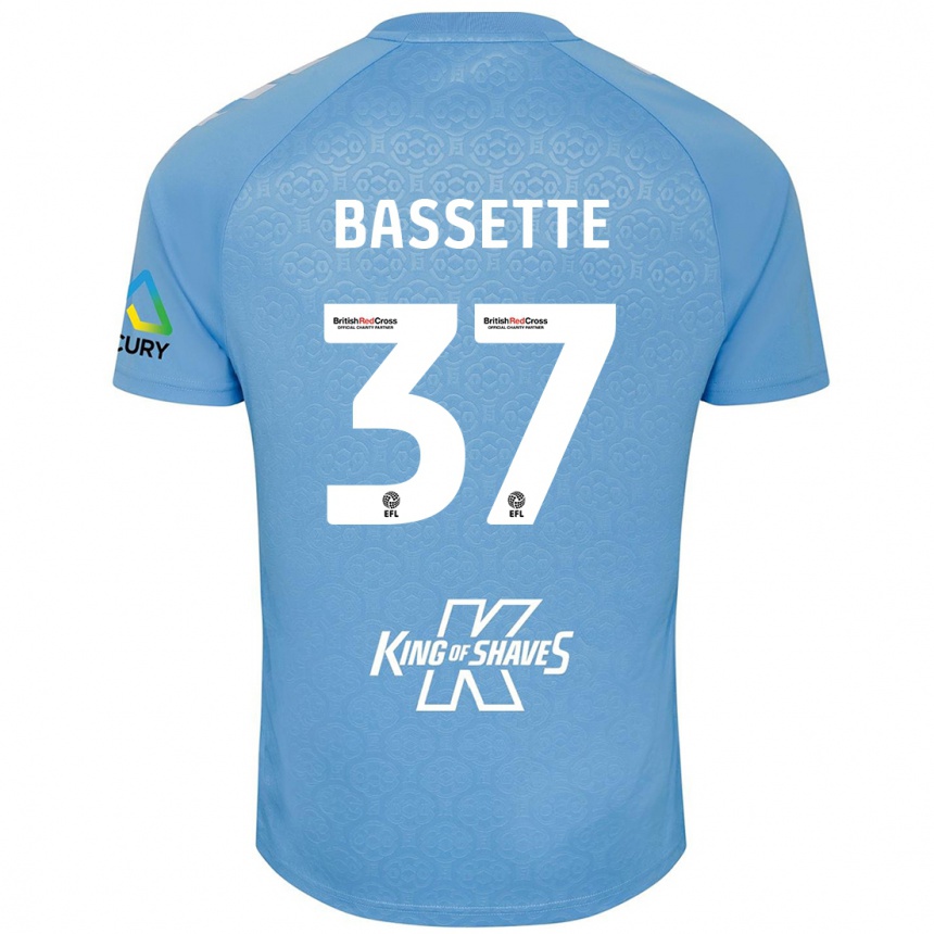 Kids Football Norman Bassette #37 Blue White Home Jersey 2024/25 T-Shirt Canada