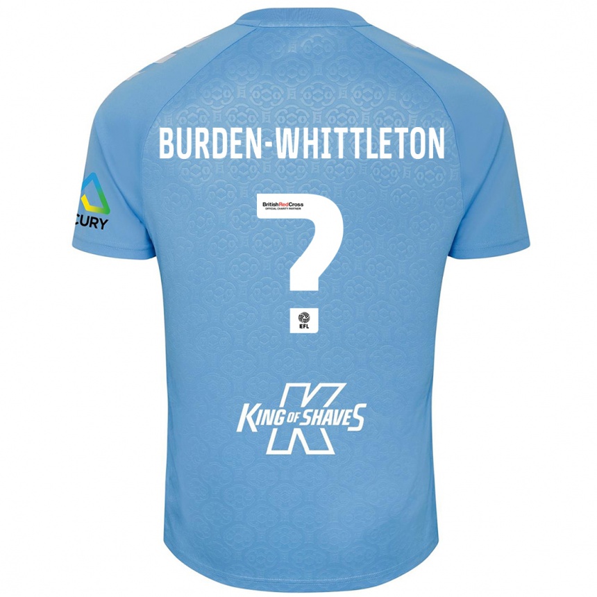 Kids Football Charlie Burden-Whittleton #0 Blue White Home Jersey 2024/25 T-Shirt Canada