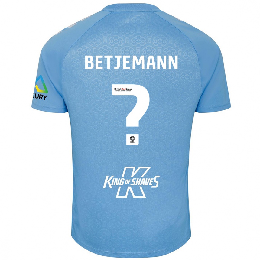 Enfant Football Maillot Elliot Betjemann #0 Bleu Blanc Tenues Domicile 2024/25 Canada