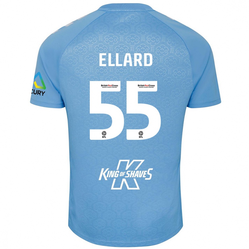 Kids Football Aston Ellard #55 Blue White Home Jersey 2024/25 T-Shirt Canada