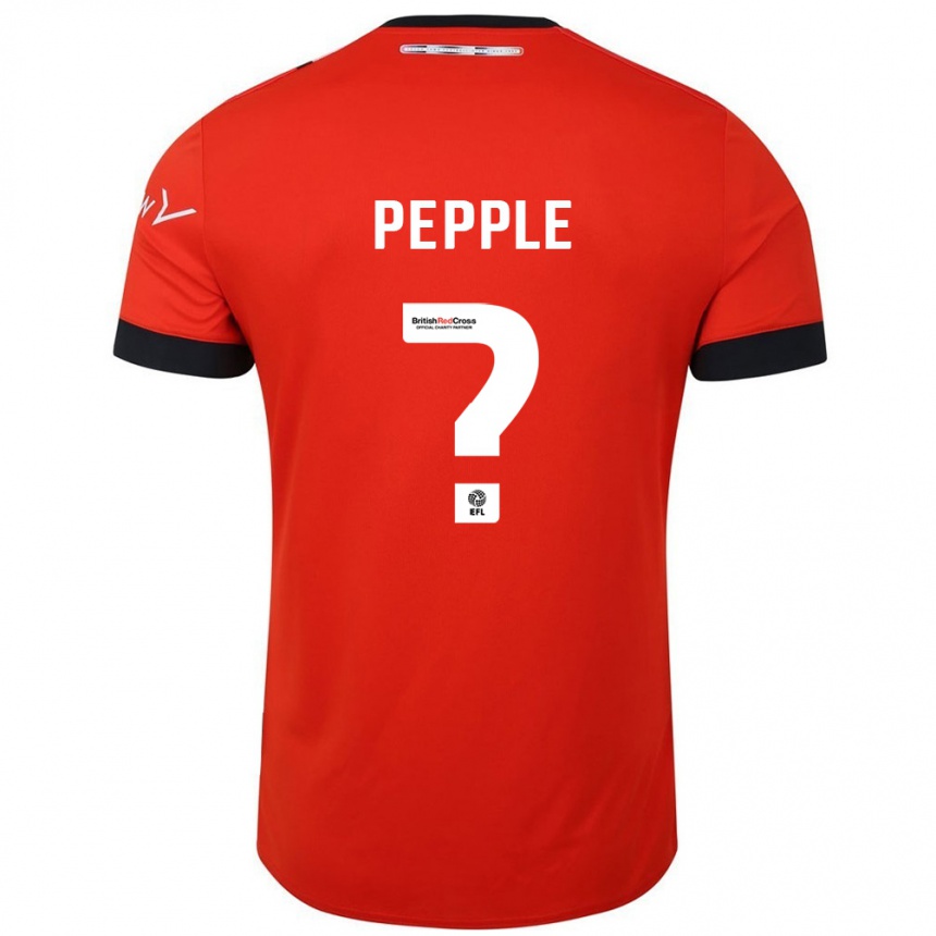 Kids Football Aribim Pepple #0 Orange Black Home Jersey 2024/25 T-Shirt Canada