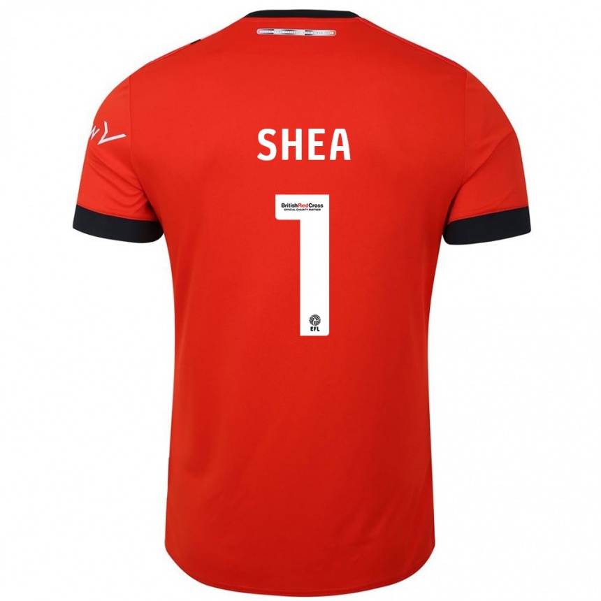 Kids Football James Shea #1 Orange Black Home Jersey 2024/25 T-Shirt Canada