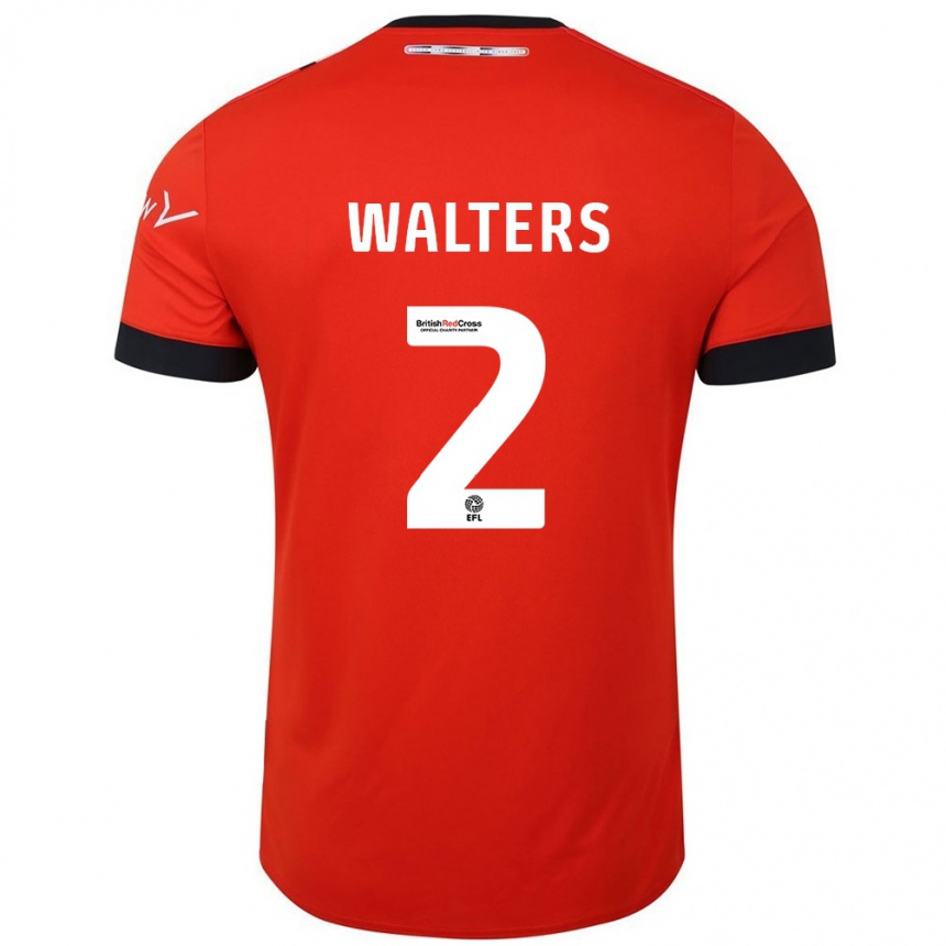 Enfant Football Maillot Reuell Walters #2 Orange Noir Tenues Domicile 2024/25 Canada