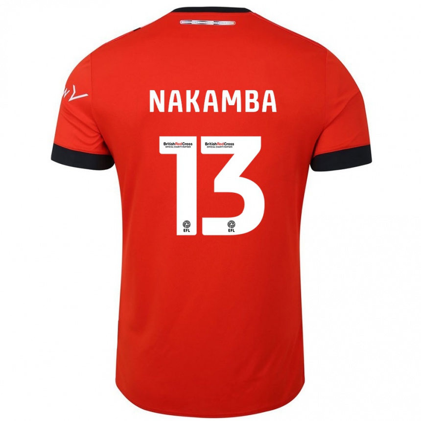 Kids Football Marvelous Nakamba #13 Orange Black Home Jersey 2024/25 T-Shirt Canada