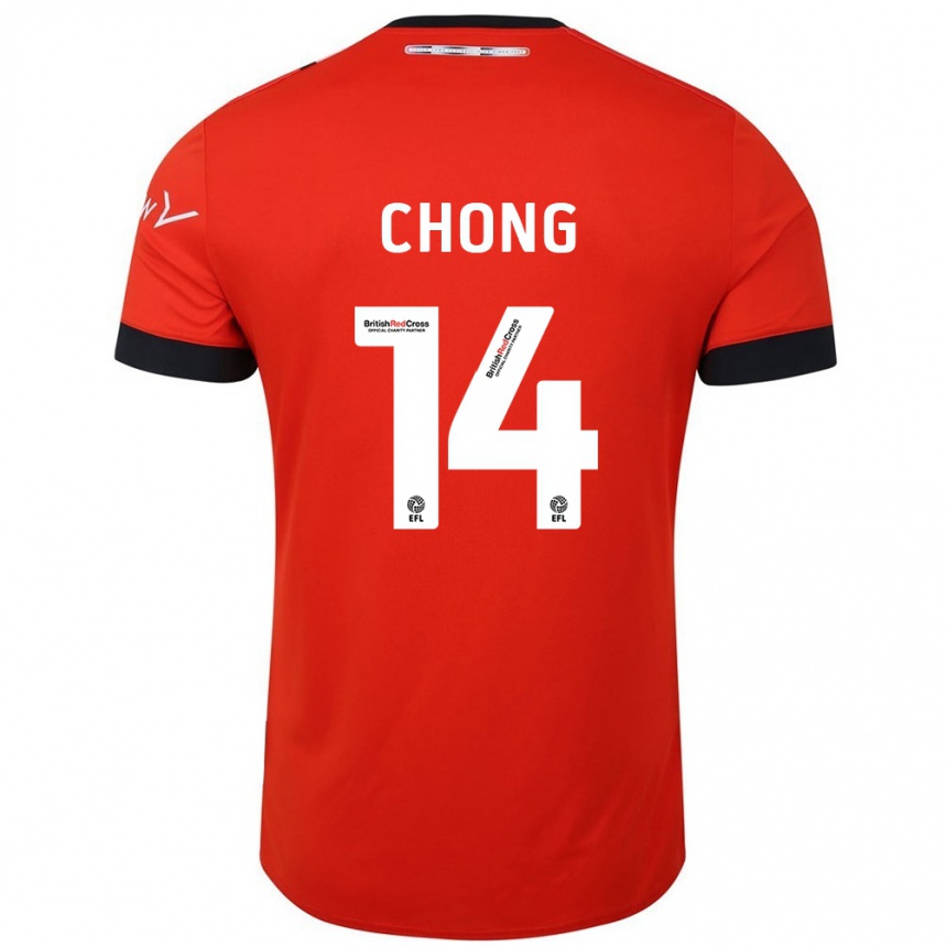 Enfant Football Maillot Tahith Chong #14 Orange Noir Tenues Domicile 2024/25 Canada