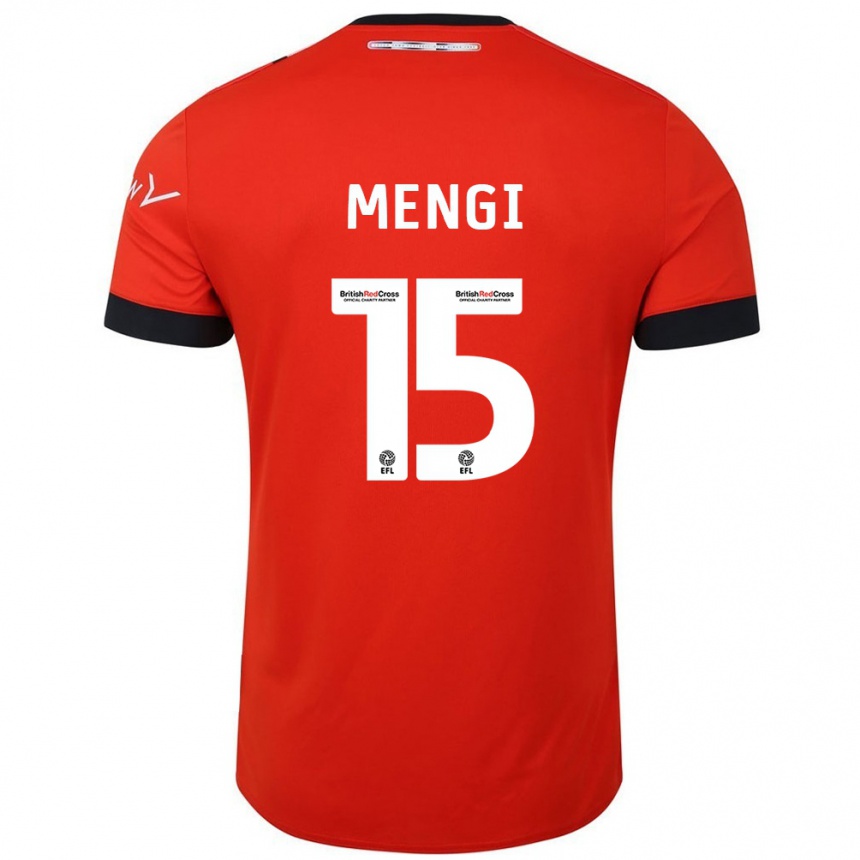 Enfant Football Maillot Teden Mengi #15 Orange Noir Tenues Domicile 2024/25 Canada