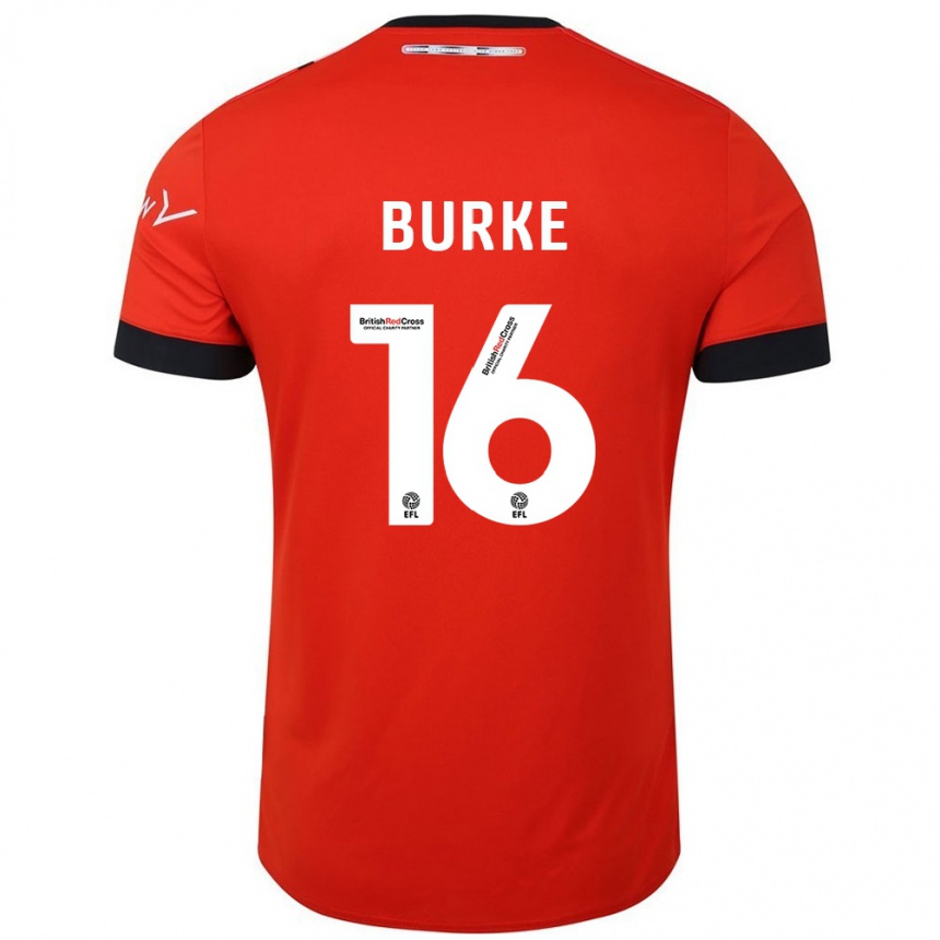 Enfant Football Maillot Reece Burke #16 Orange Noir Tenues Domicile 2024/25 Canada