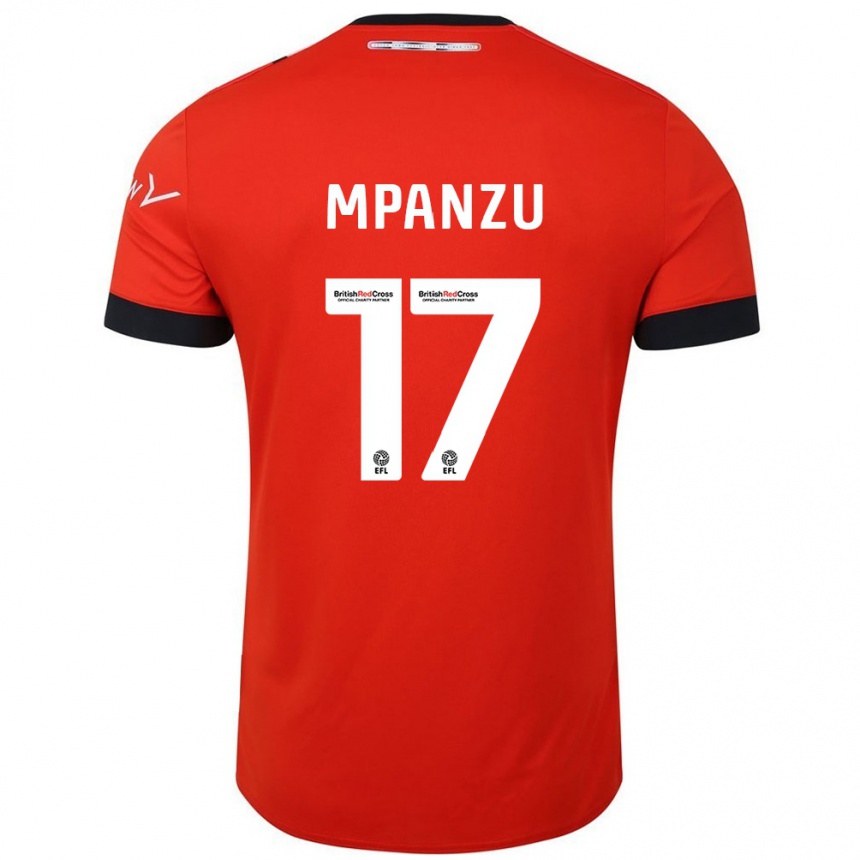 Enfant Football Maillot Pelly Ruddock Mpanzu #17 Orange Noir Tenues Domicile 2024/25 Canada