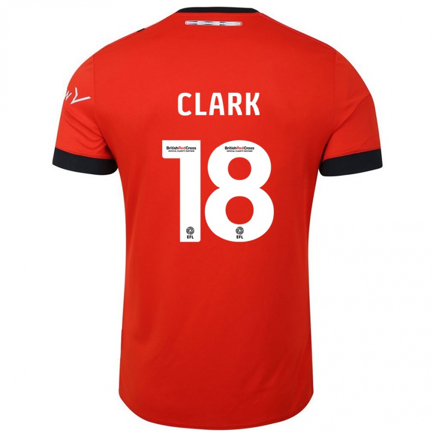 Enfant Football Maillot Jordan Clark #18 Orange Noir Tenues Domicile 2024/25 Canada