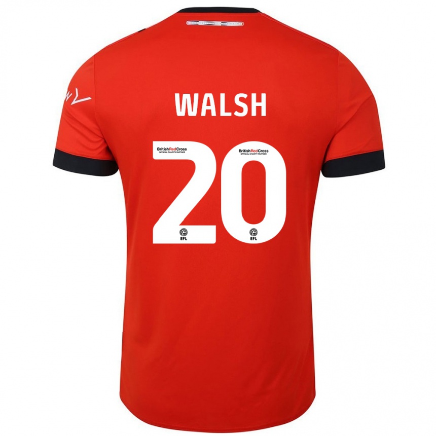 Enfant Football Maillot Liam Walsh #20 Orange Noir Tenues Domicile 2024/25 Canada