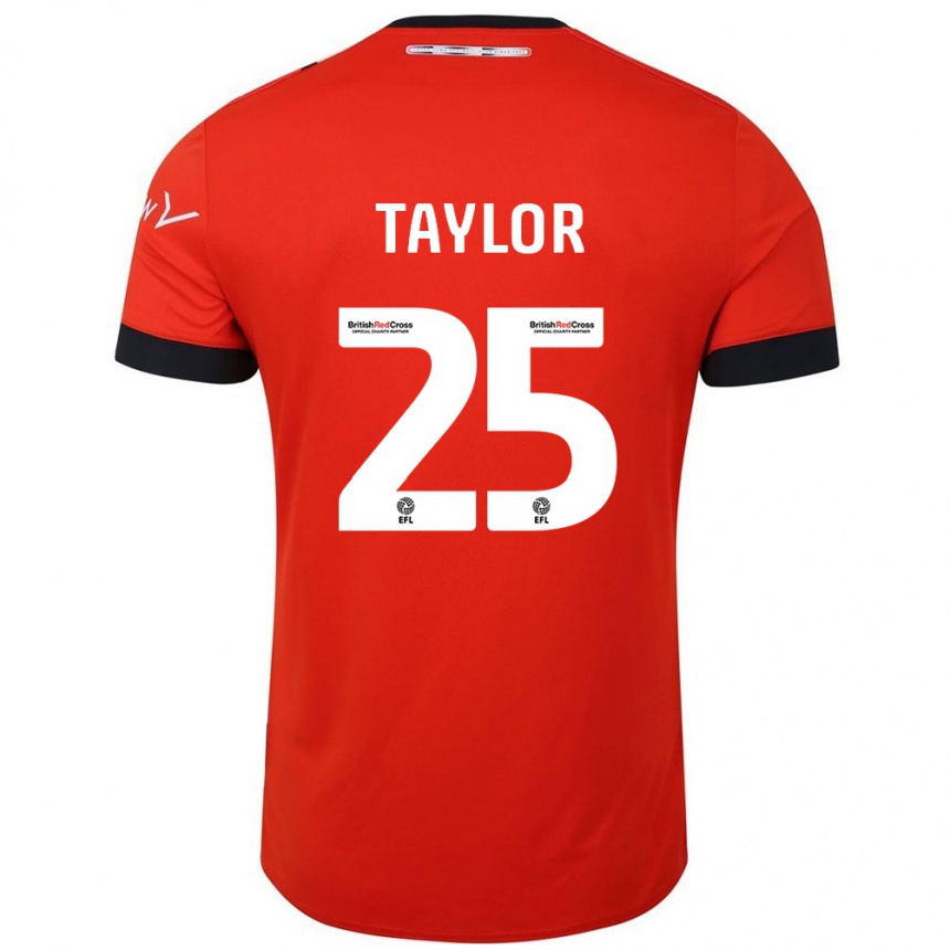 Enfant Football Maillot Joe Taylor #25 Orange Noir Tenues Domicile 2024/25 Canada