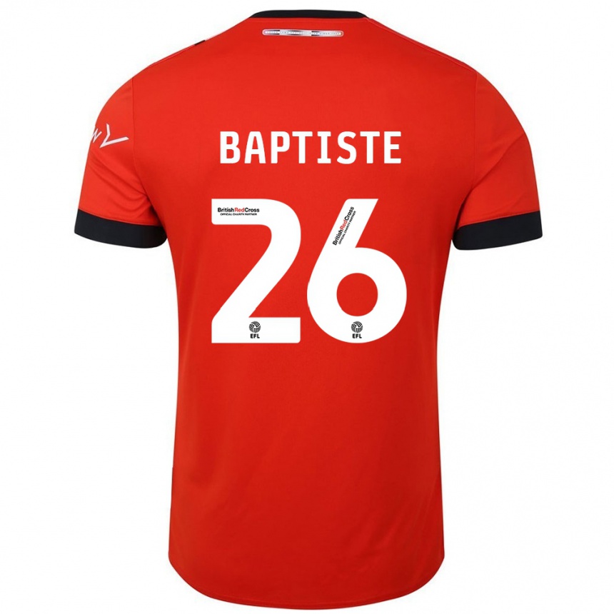 Enfant Football Maillot Shandon Baptiste #26 Orange Noir Tenues Domicile 2024/25 Canada