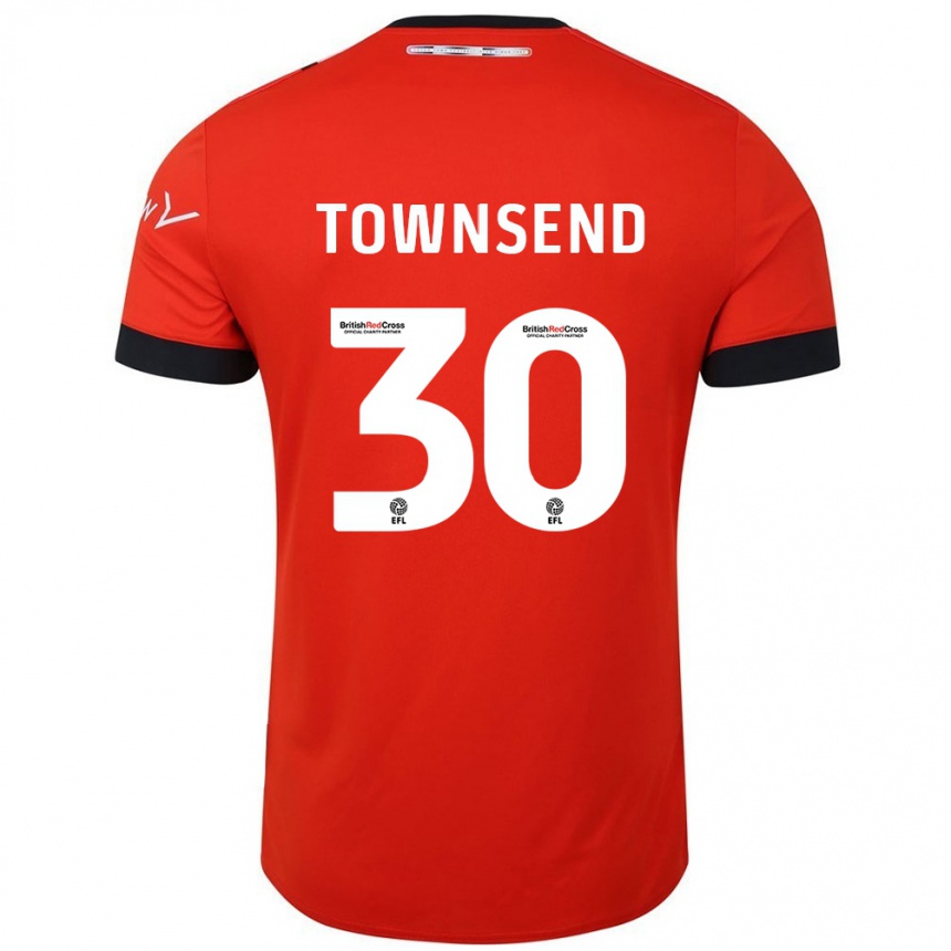 Enfant Football Maillot Andros Townsend #30 Orange Noir Tenues Domicile 2024/25 Canada