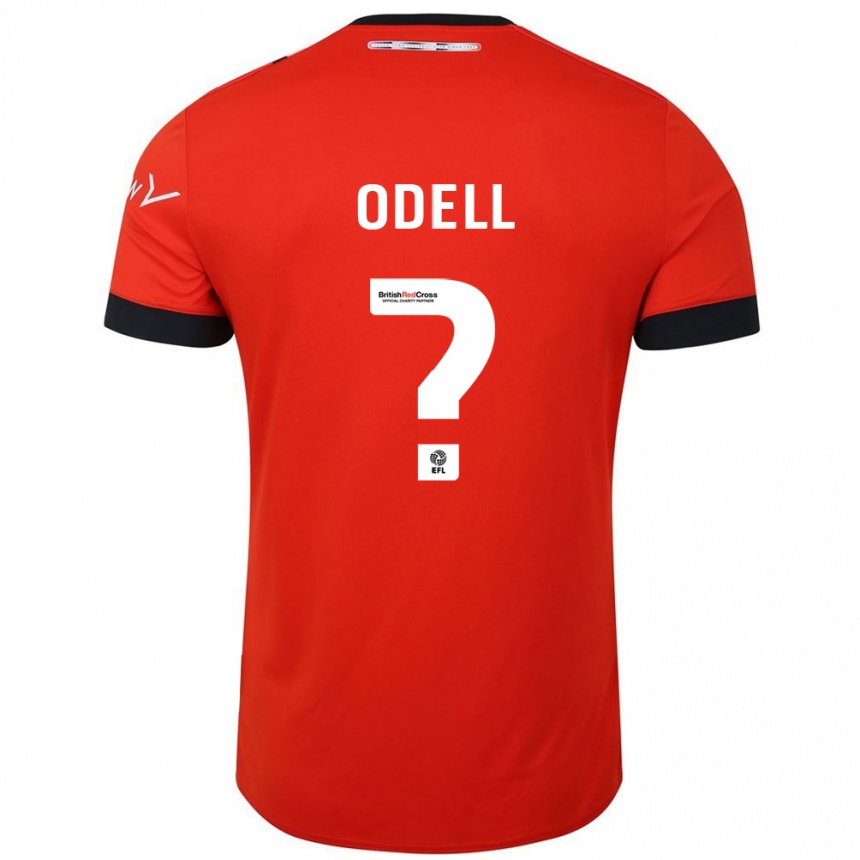 Kids Football Josh Odell #0 Orange Black Home Jersey 2024/25 T-Shirt Canada