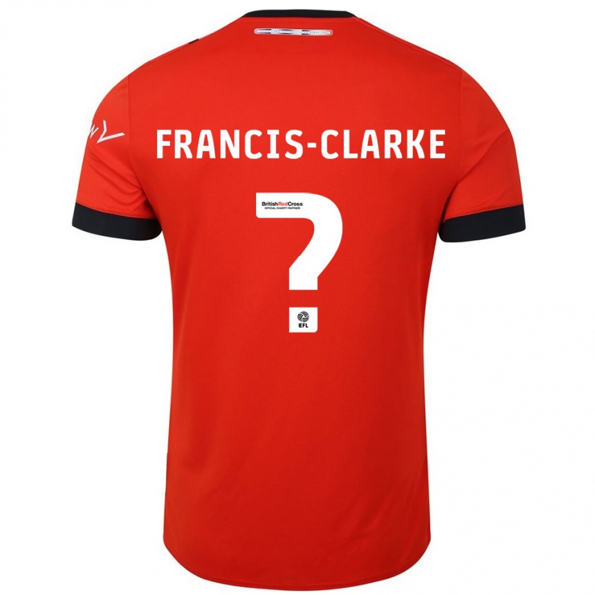 Enfant Football Maillot Aidan Francis-Clarke #0 Orange Noir Tenues Domicile 2024/25 Canada