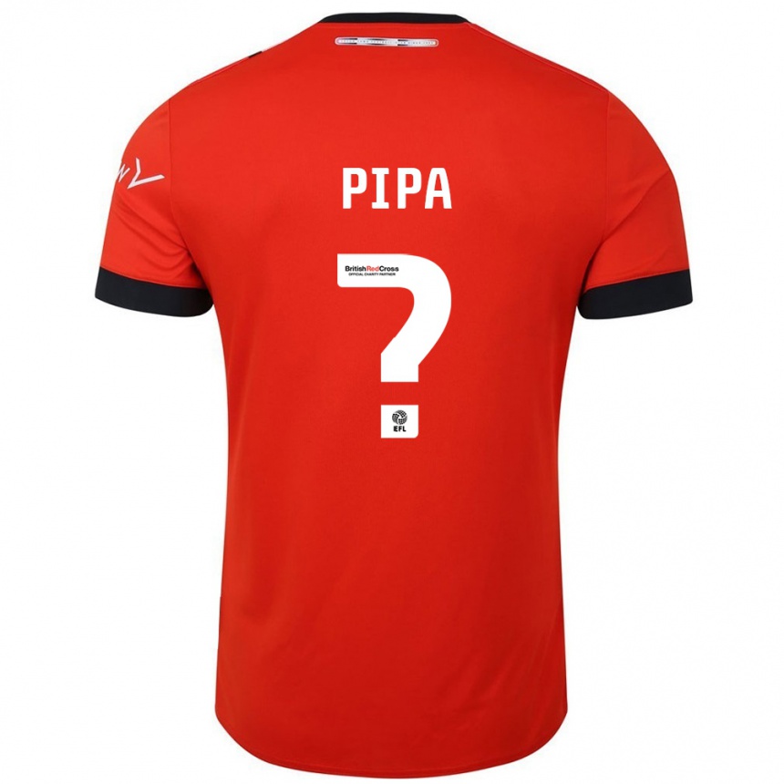 Kids Football Oliver Pipa #0 Orange Black Home Jersey 2024/25 T-Shirt Canada