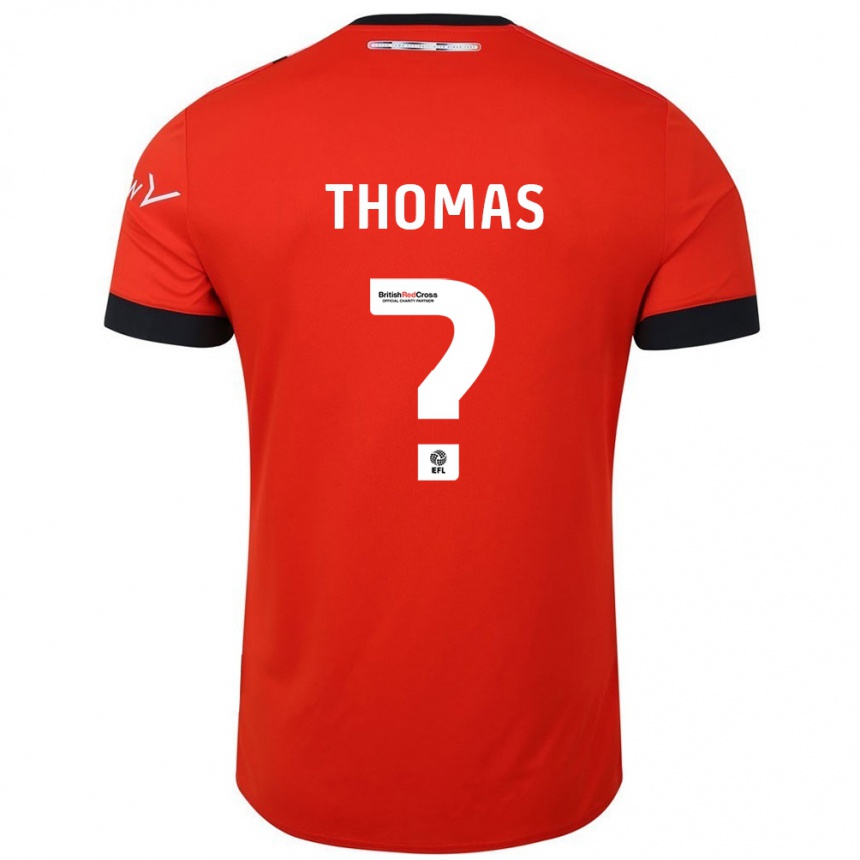 Enfant Football Maillot Lucas Thomas #0 Orange Noir Tenues Domicile 2024/25 Canada