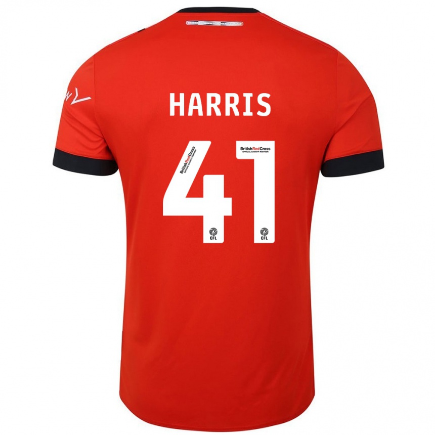 Kids Football Taylan Harris #41 Orange Black Home Jersey 2024/25 T-Shirt Canada