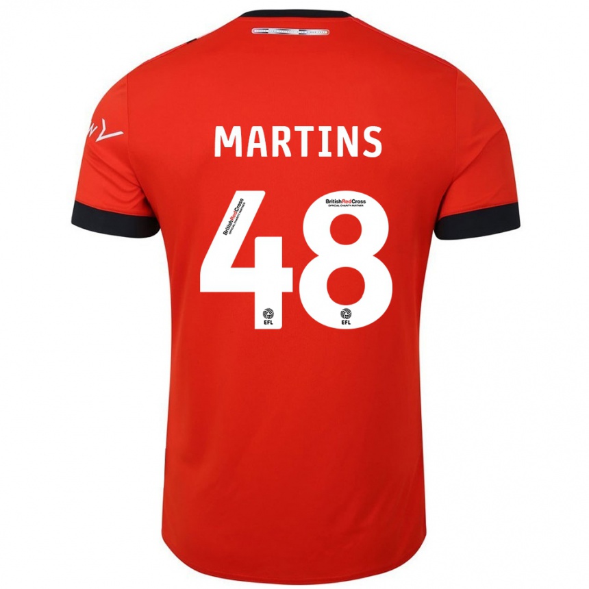 Kids Football Dominic Dos Santos Martins #48 Orange Black Home Jersey 2024/25 T-Shirt Canada