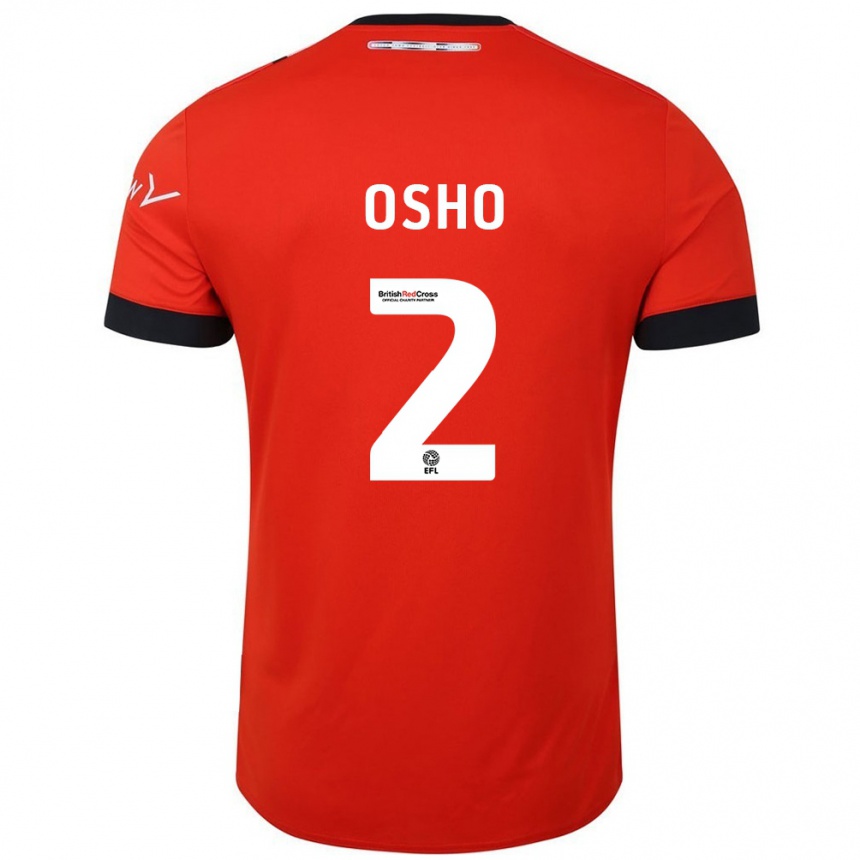 Kids Football Gabriel Osho #2 Orange Black Home Jersey 2024/25 T-Shirt Canada