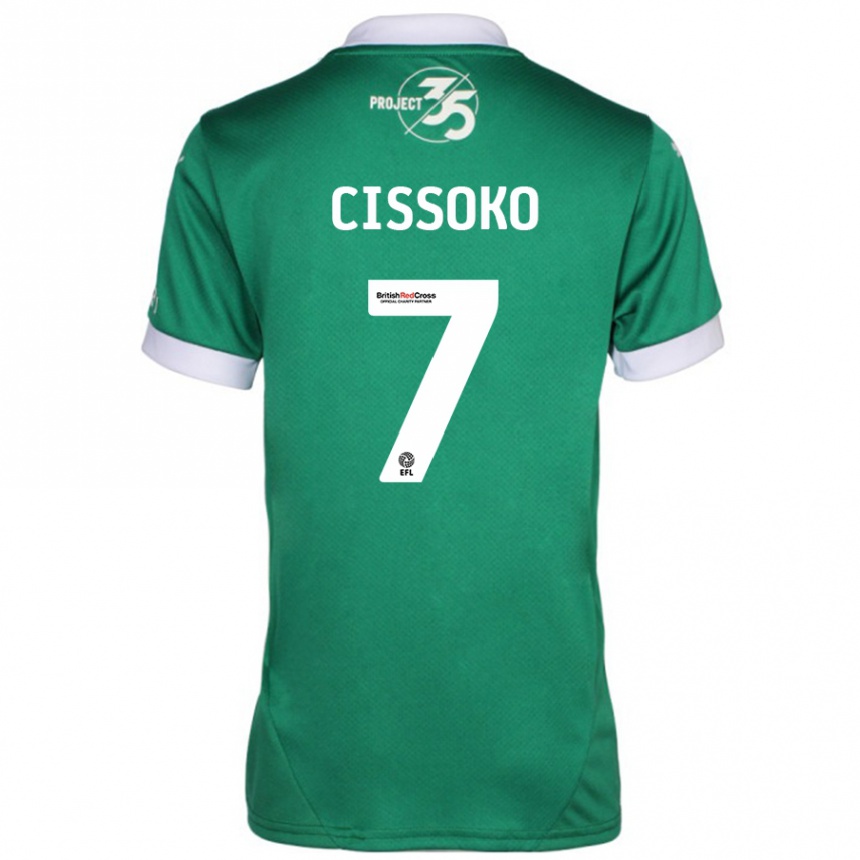 Enfant Football Maillot Ibrahim Cissoko #7 Vert Blanc Tenues Domicile 2024/25 Canada