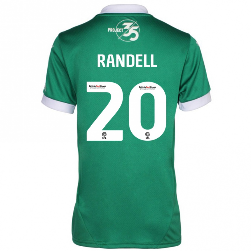 Enfant Football Maillot Adam Randell #20 Vert Blanc Tenues Domicile 2024/25 Canada