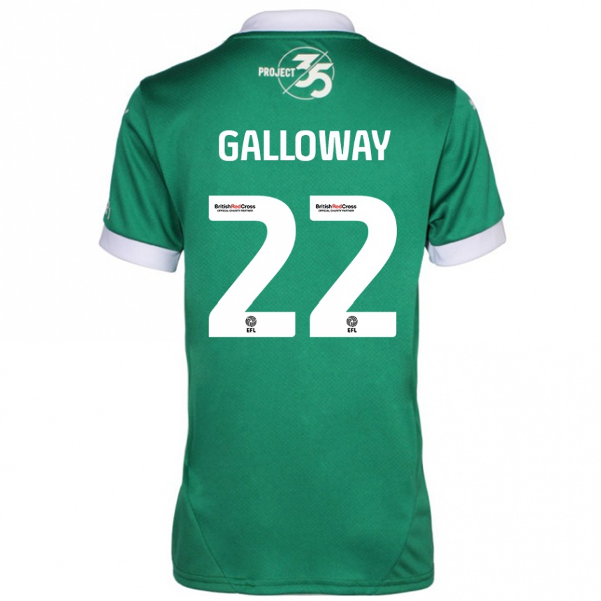 Kids Football Brendan Galloway #22 Green White Home Jersey 2024/25 T-Shirt Canada